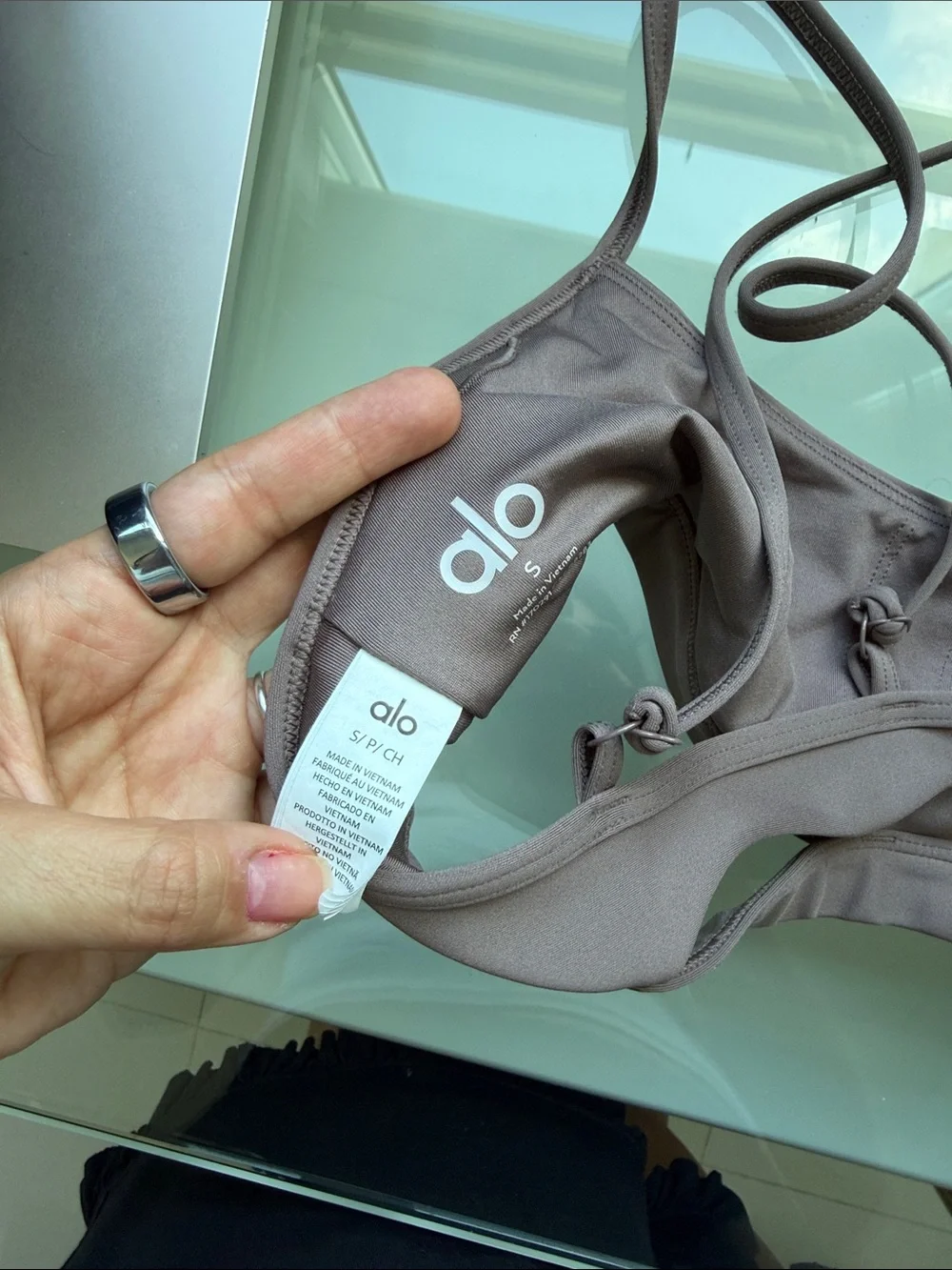 Alo airlift intrigue bra S mushroom